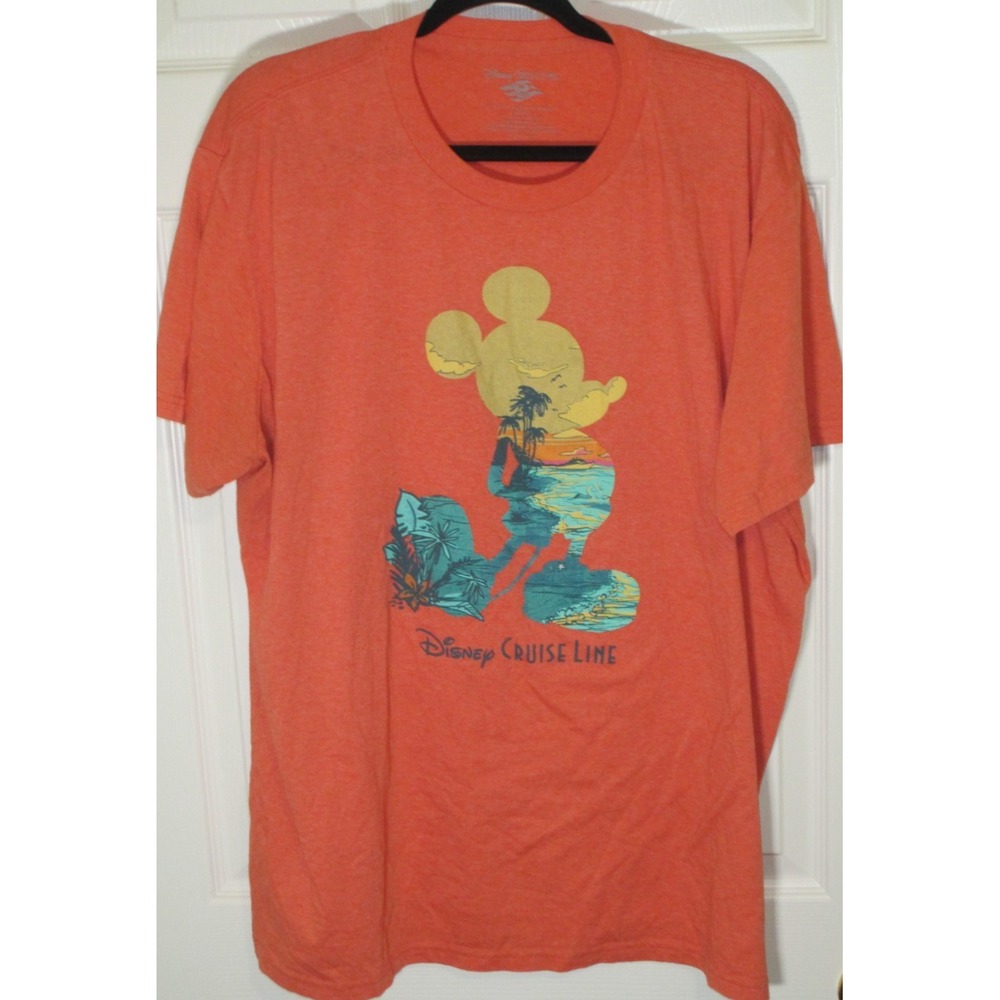 Disney Cruise Line Mickey Mouse Graphic Men's Orange Tee XXL